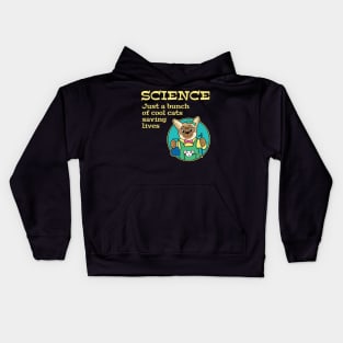 Science Cool Cats Saving Lives Kids Hoodie